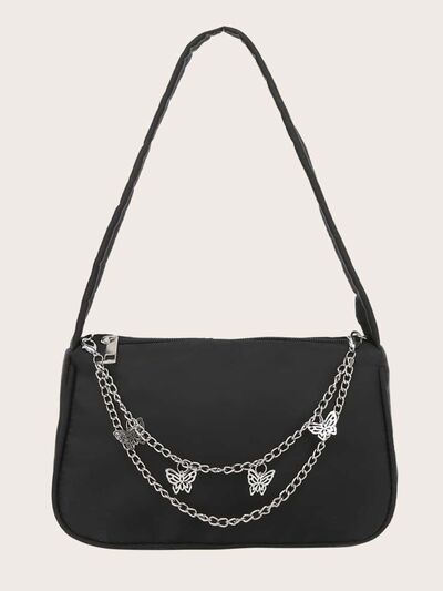Butterfly Chain Polyester Handbag - MARIGOLD 
