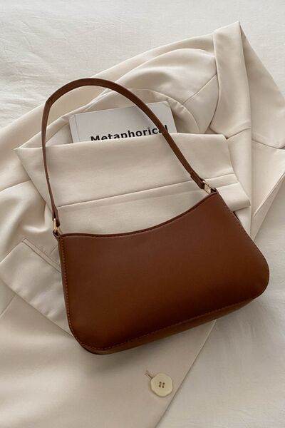 Bow Trim PU Leather Shoulder Bag - MARIGOLD 