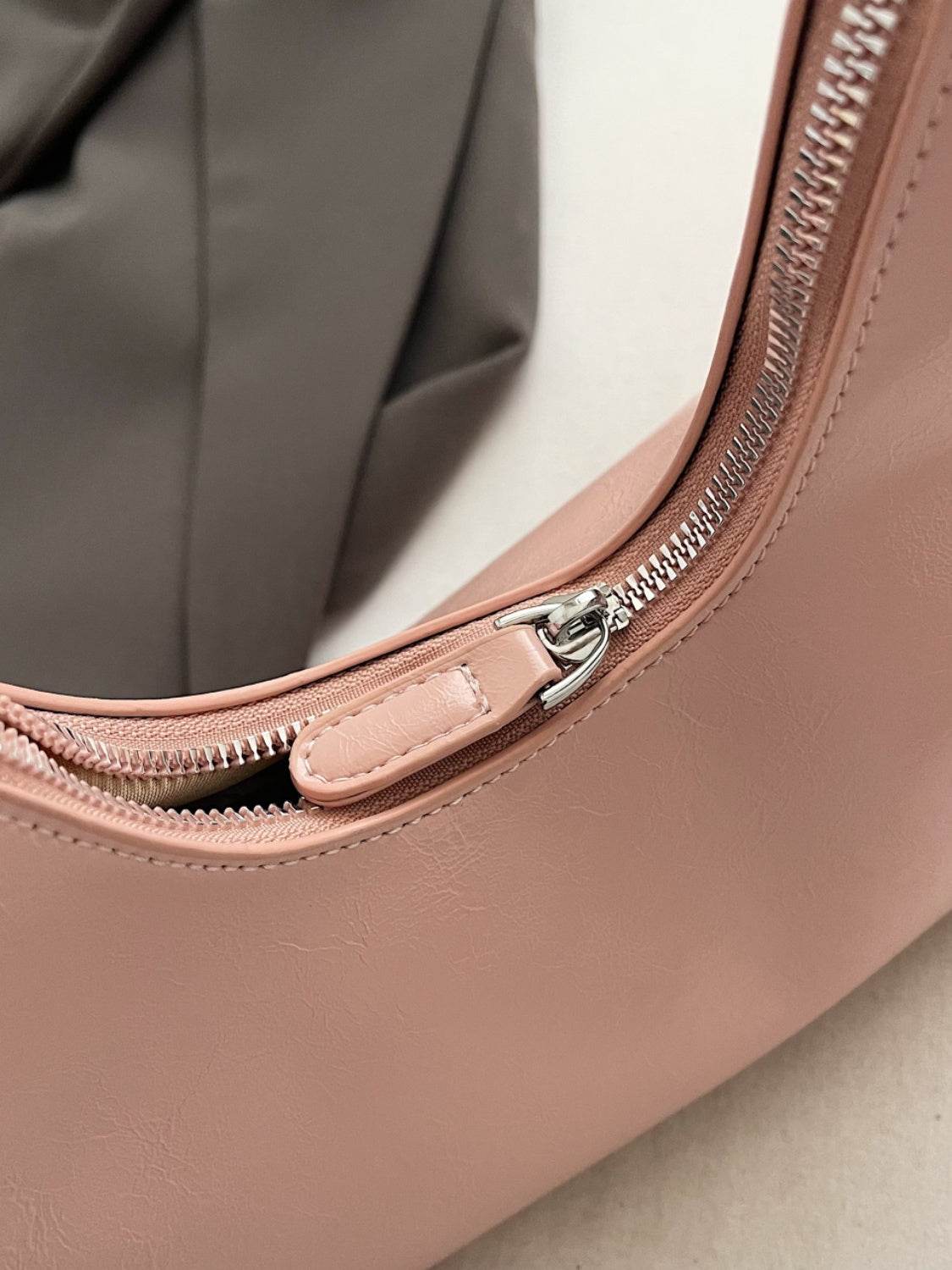 Minimalist Baguette Zip Shoulder Bag - MARIGOLD 