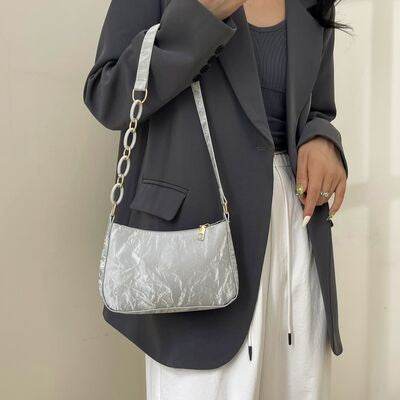 Bow PU Leather Shoulder Bag - MARIGOLD 