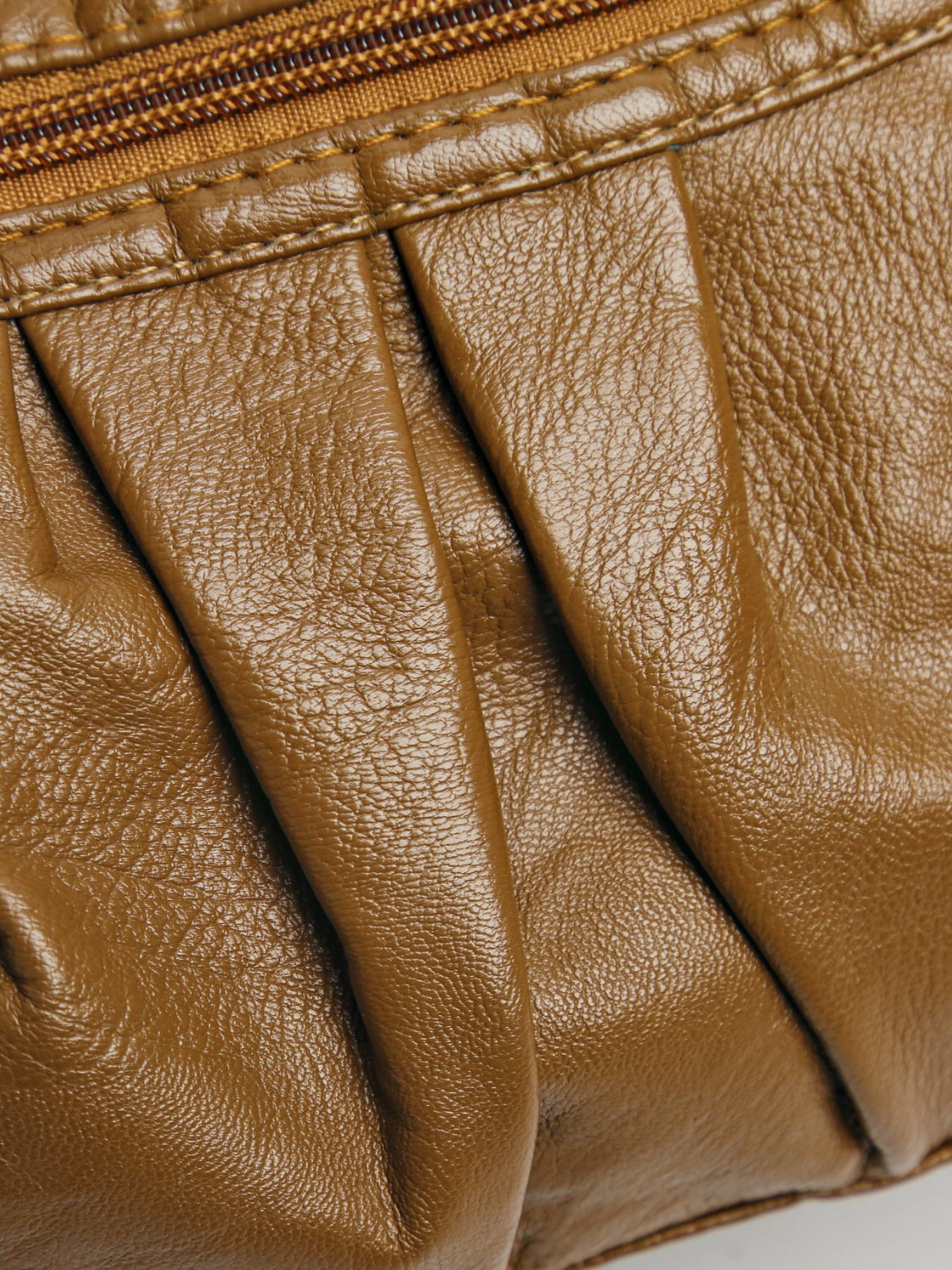 Multi-Pocket Ruched Adjustable Shoulder Bag - MARIGOLD 