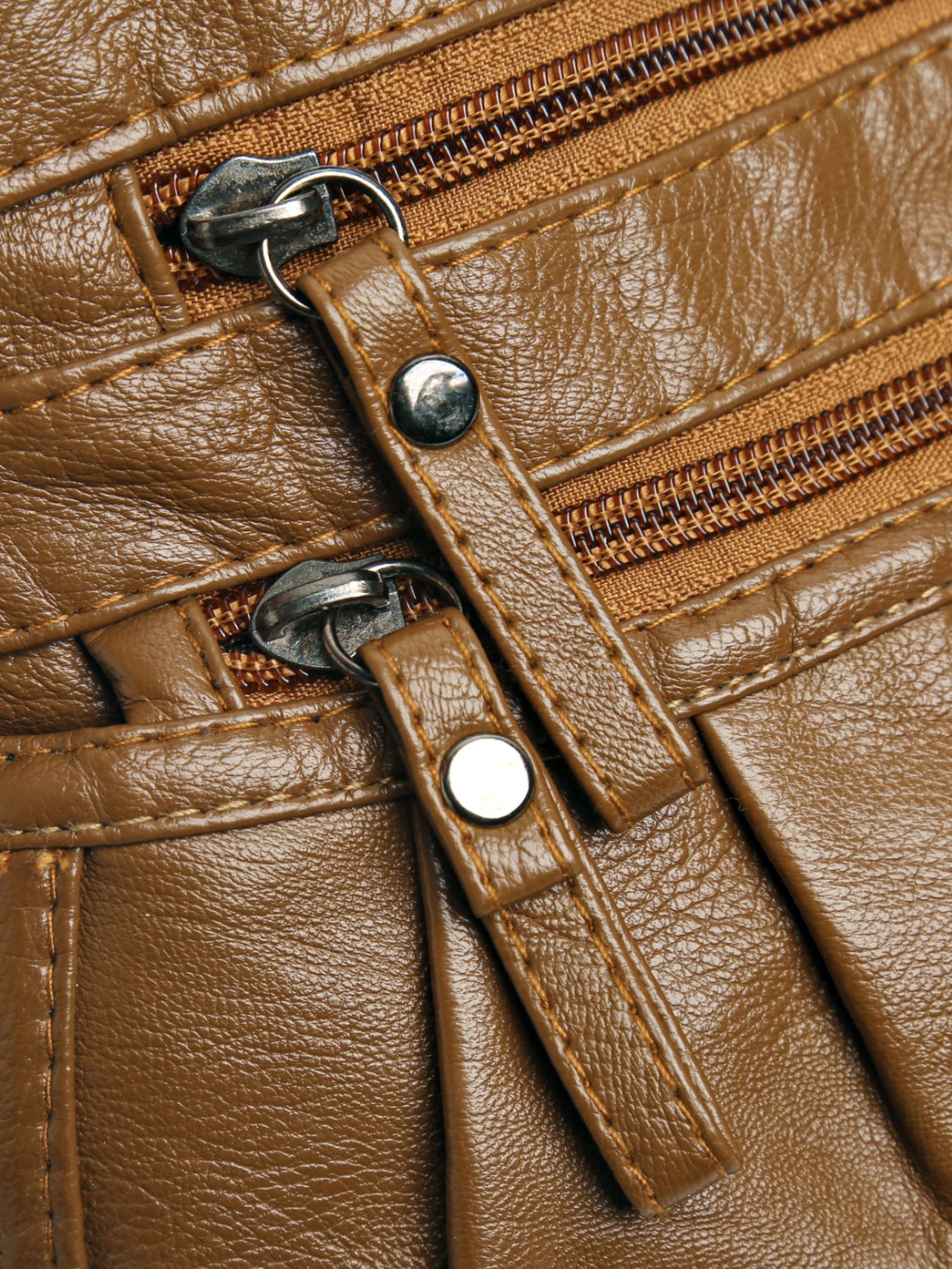 Multi-Pocket Ruched Adjustable Shoulder Bag - MARIGOLD 