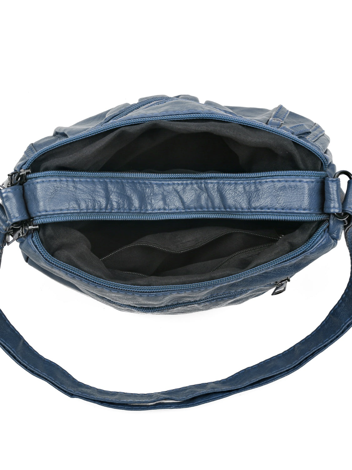 Multi-Pocket Ruched Adjustable Shoulder Bag - MARIGOLD 