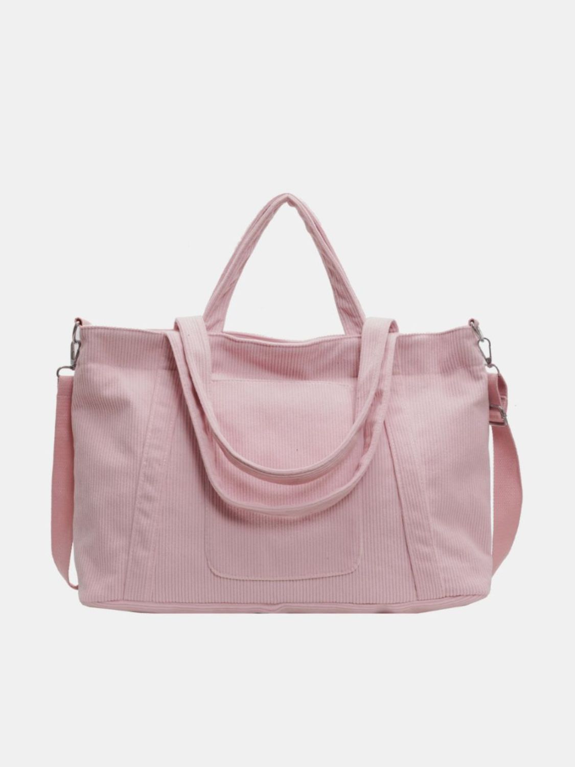 Corduroy Large Multi-Handle Tote Bag - MARIGOLD 
