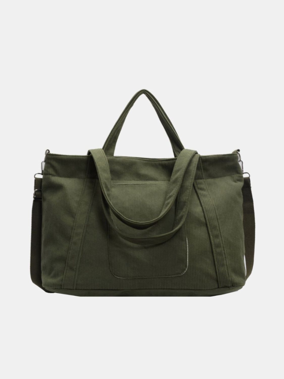 Corduroy Large Multi-Handle Tote Bag - MARIGOLD 