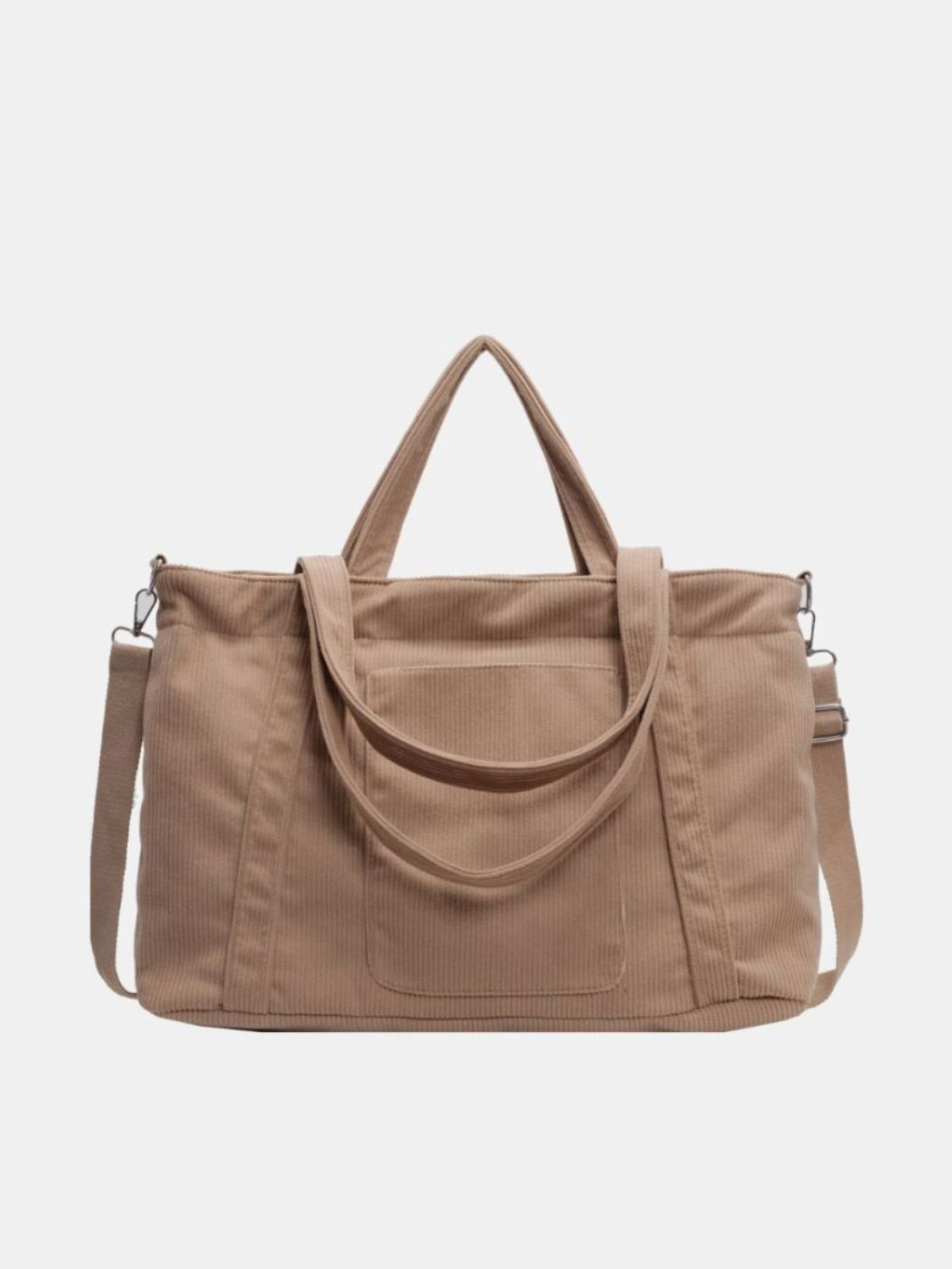 Corduroy Large Multi-Handle Tote Bag - MARIGOLD 