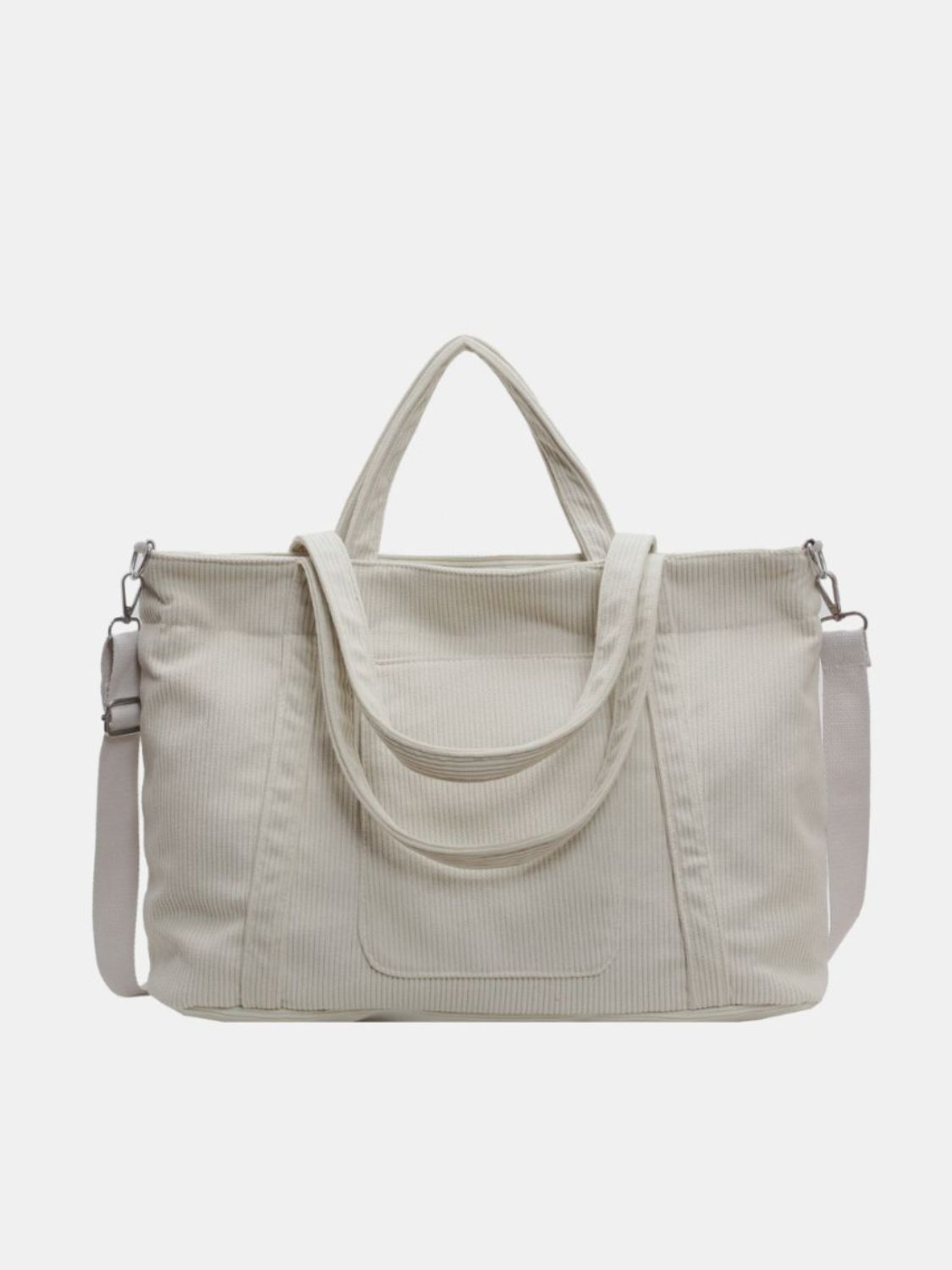 Corduroy Large Multi-Handle Tote Bag - MARIGOLD 