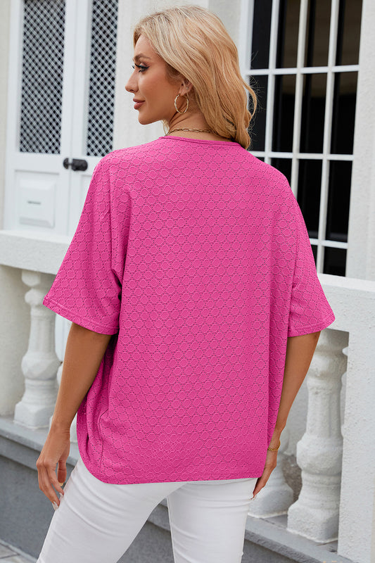 Eyelet Open Front Half Sleeve Cardigan - MARIGOLD 