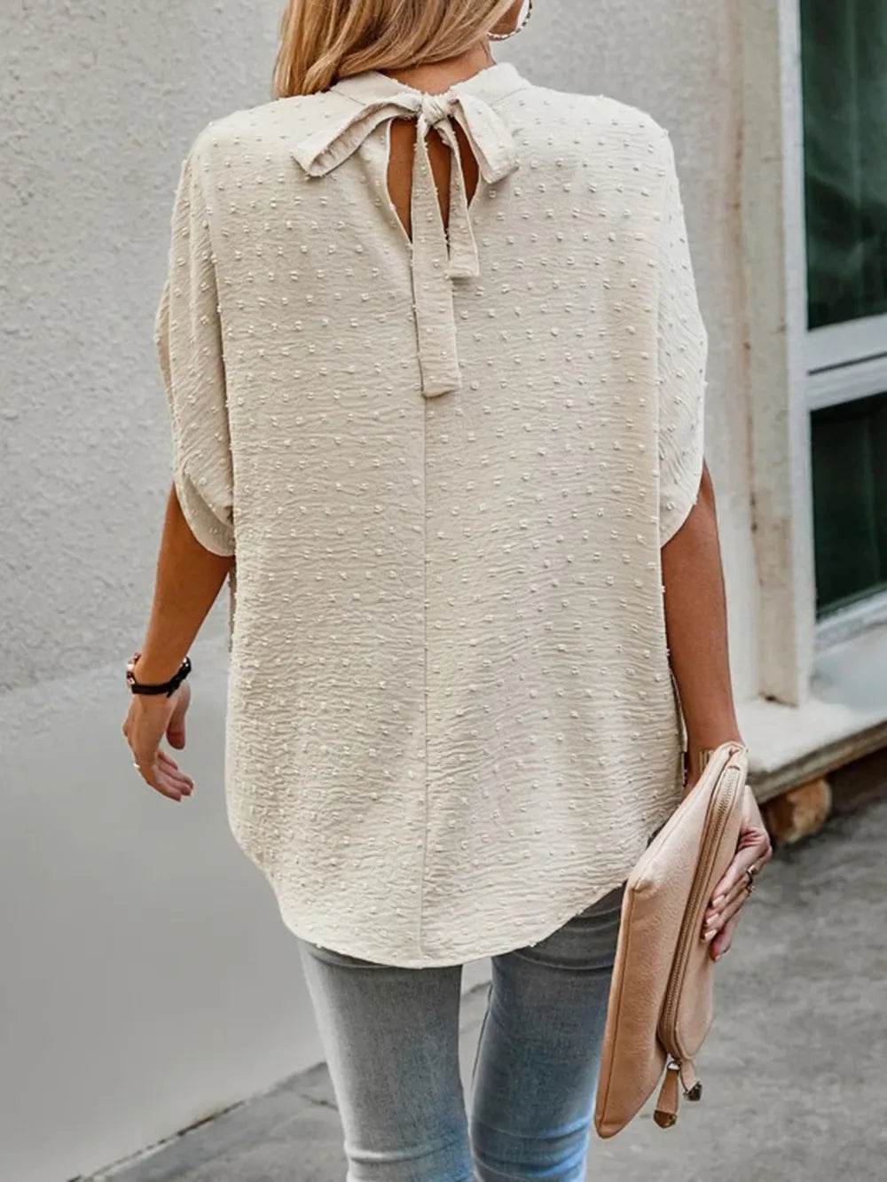 Women's Tie Back Blouse - MARIGOLD 