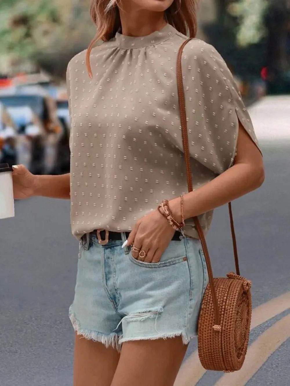 Women's Tie Back Blouse - MARIGOLD 