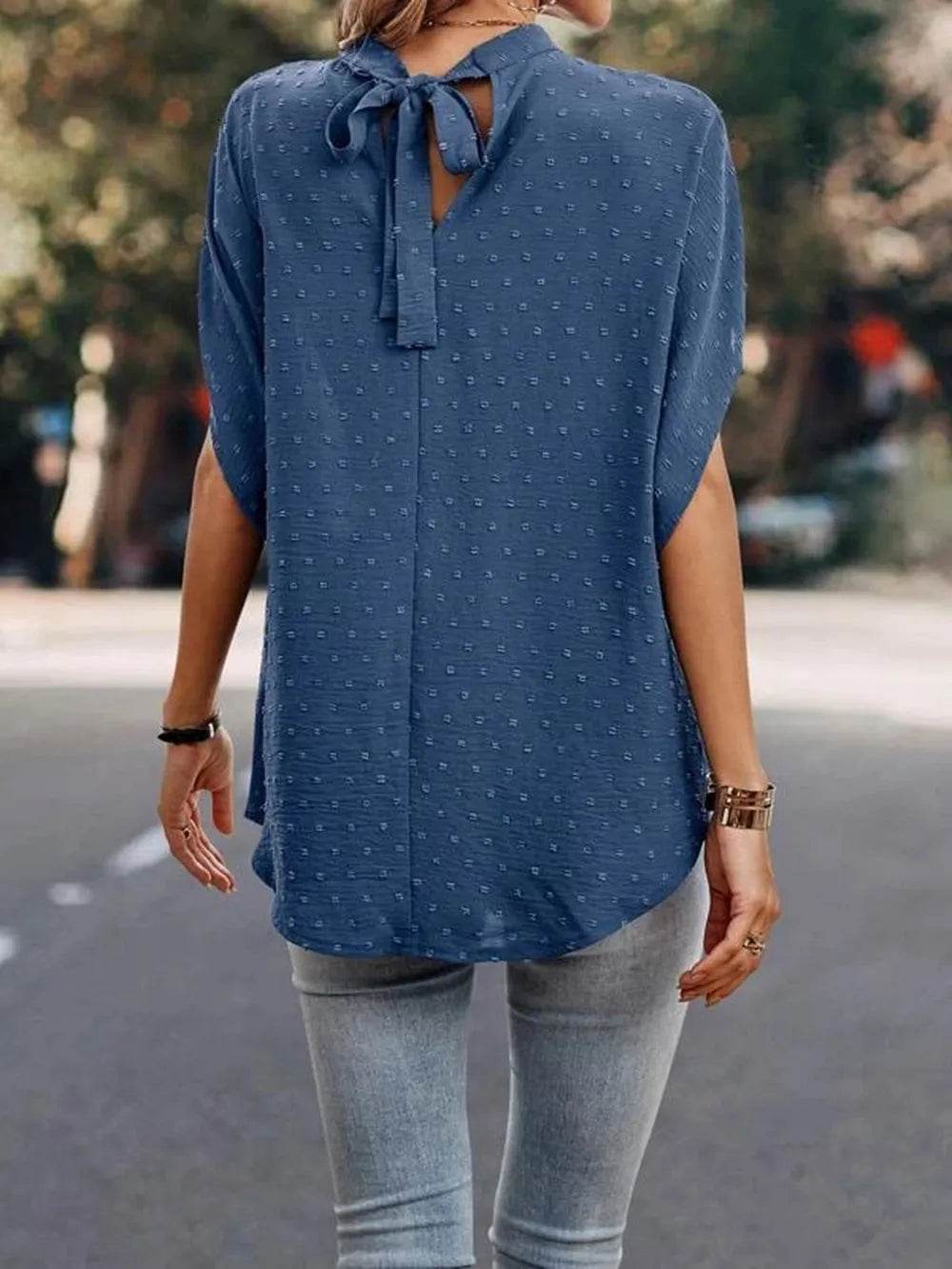 Women's Tie Back Blouse - MARIGOLD 
