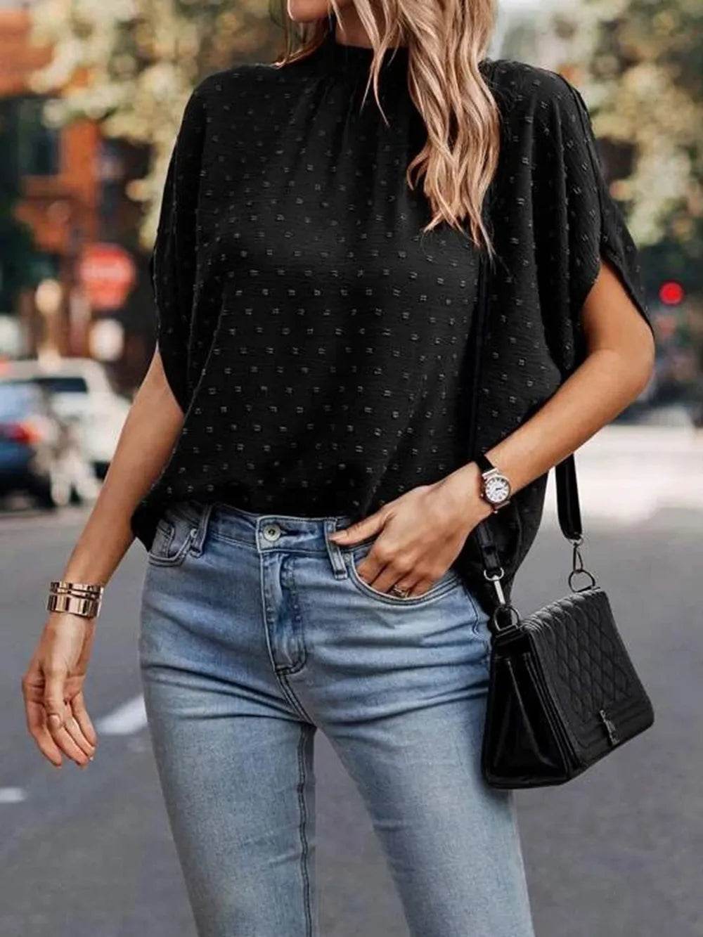 Women's Tie Back Blouse - MARIGOLD 