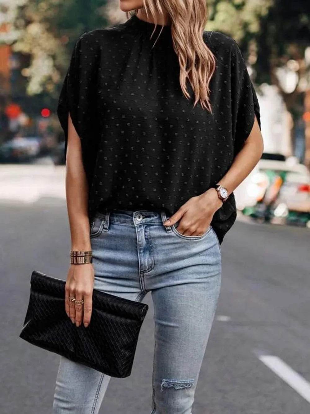 Women's Tie Back Blouse - MARIGOLD 