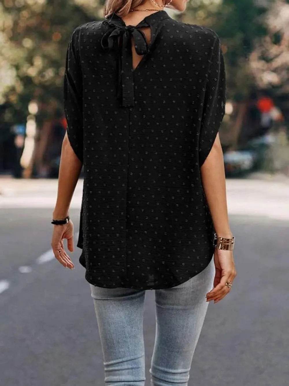 Women's Tie Back Blouse - MARIGOLD 