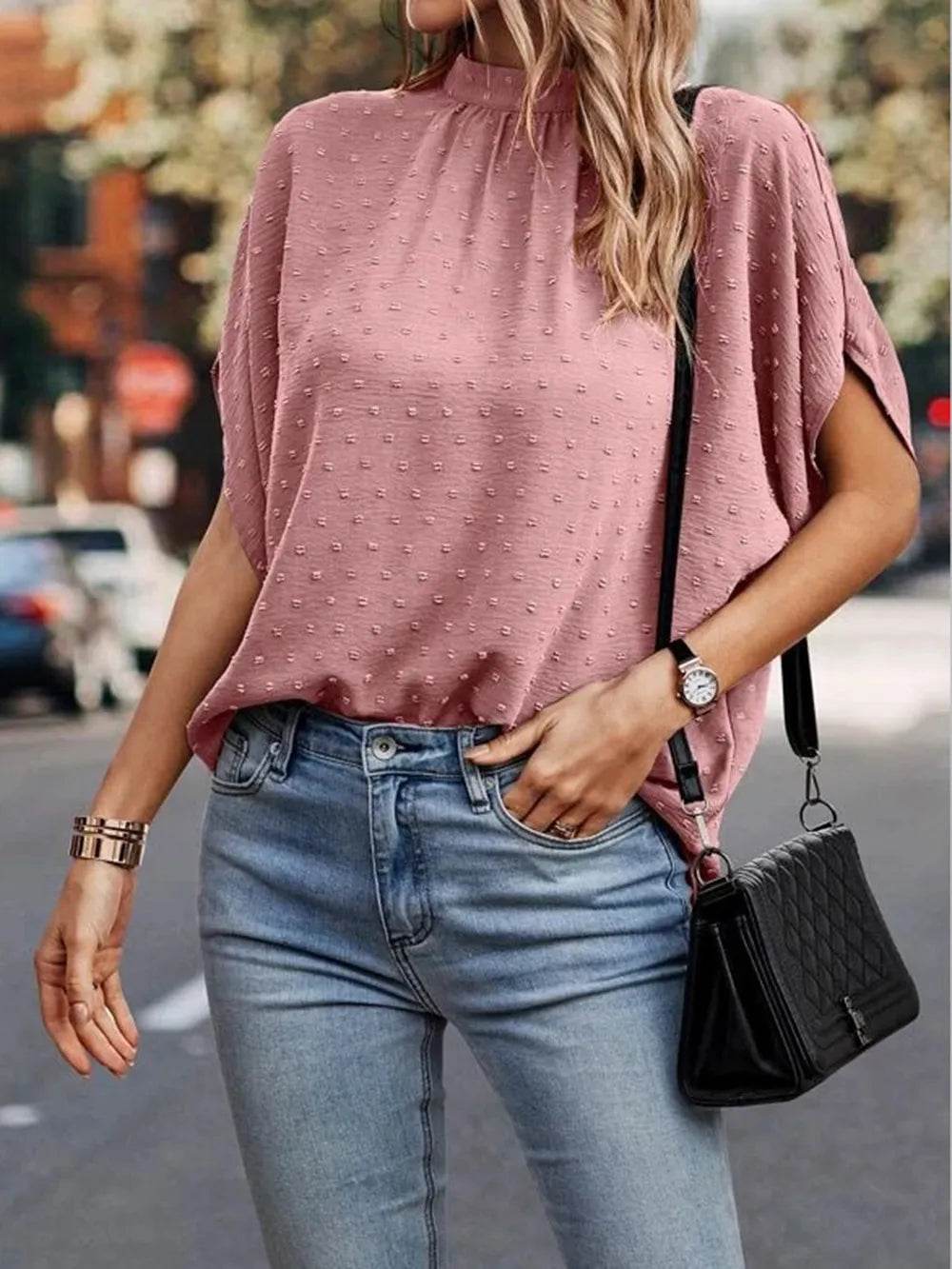 Women's Tie Back Blouse - MARIGOLD 