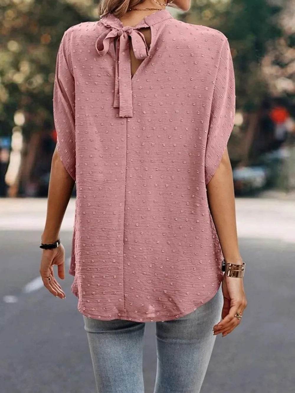 Women's Tie Back Blouse - MARIGOLD 