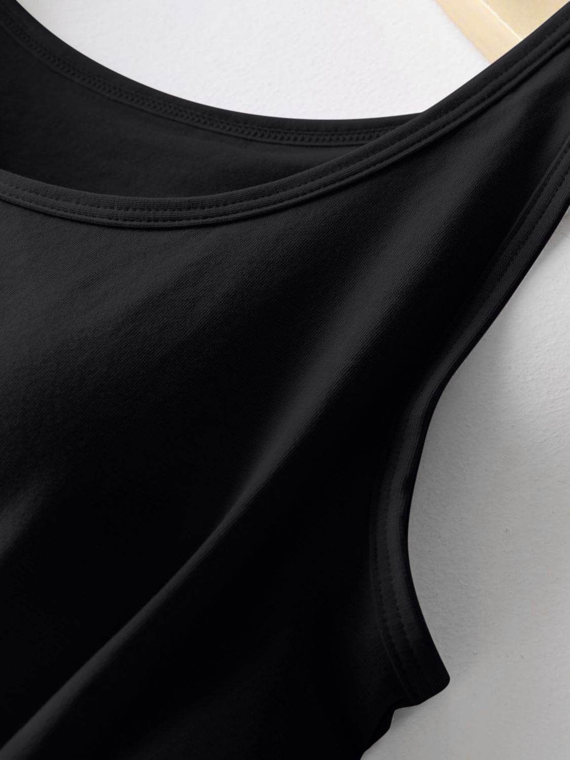 Cotton Comfort Tank with Built-In Support Bra - MARIGOLD 