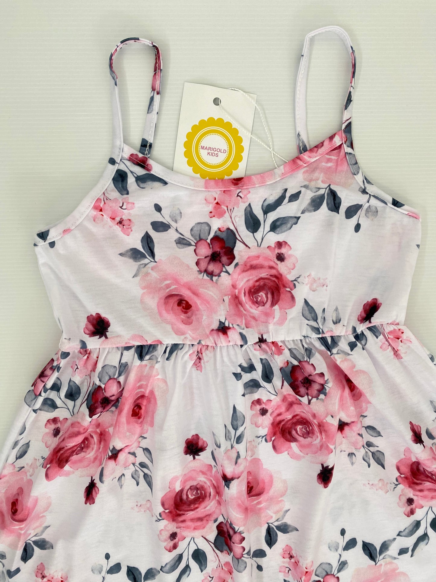 Girls Pink Floral Maxi Dress - MARIGOLD COLLECTIONS AUSTRALIA