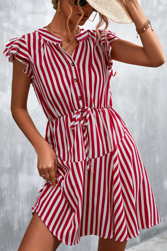 striped-mini-dress-women-ruffled