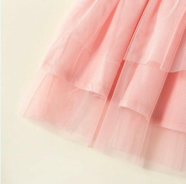 Baby Girls Dress New Size 0-3m to 6-9 months Floral Pink Tulle Baby Dress