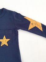 Boys dark blue navy long sleeve top STAR long sleeve top size 3 years/4 years
