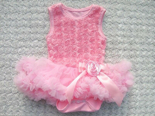 size 6-12 months new baby girls pretty pink rose pettidress baby girls dress