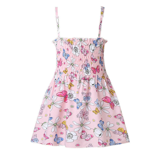 NEW Size 18-24 months Toddler Girls Pink Butterfly Flowers Dress 1 year old