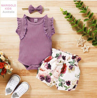 new baby girls outfit lavender 3 Piece set -select Size