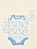 NEW Size 3-6 months Baby Boys Bodysuit 100% Cotton Blue Star Longsleeve Bodysuit