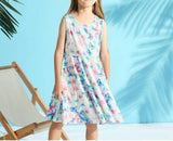 New Girls Dress: Size 9-10 Years Enchanting Girls' Blue Butterfly Dress