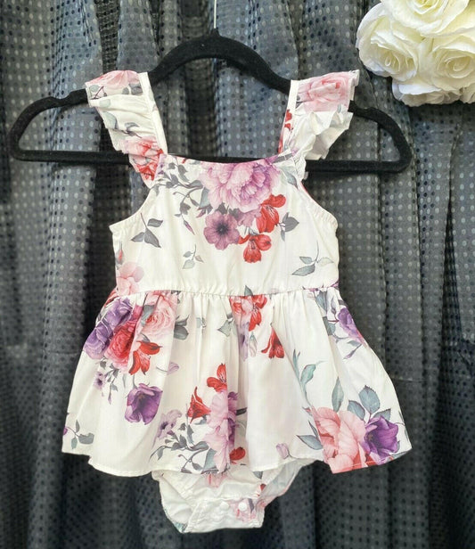 Sweet Baby Girls' Flower and Rose Print Baby Girls Dress