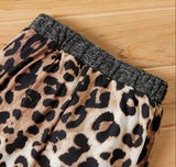 Girls Outfit/Set New Leopard Dark Grey Hoodie & Pants 2pc set Leopard Girlswear