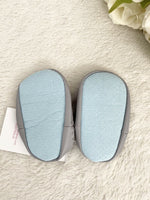 NEW Size 12cm Girls Baby Shoes 6-12 months Grey Ballet Style Bow Baby Shoes