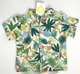 size 18-24 months new boys outfit/set tropical jungle shirt & ivory shorts set