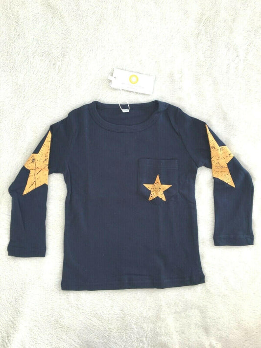 NEW Size 5 years Boys Clothing Boys Star Navy Long Sleeve Top.