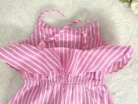 size  2 years new toddler girls dress pink stripe ruffle cotton girls dress