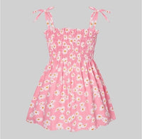 size 9-12 months new baby girls dress 100% cotton daisy pink baby girls dress
