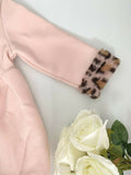 girls coat baby pink leopard lightweight coat  size 12-18m/18-24m/3 years new