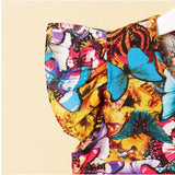 size 18-24 months new girls dress colourful butterflies flutter sleeve dress