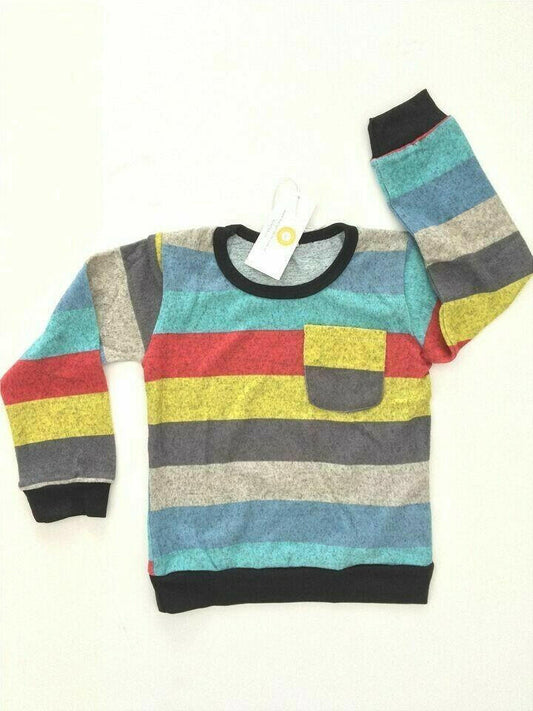 NEW Size 2 Years Boys Clothing Boys Modern Colour Stripe Long Sleeve Top.