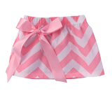 NEW Size 5 Years Petite Girls Skirt Girls Pink Chevron Miniskirt  with bow