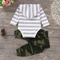 size 0-3m to 9-12m new baby boys tracksuit outfit camo hoodie top & pants set