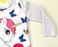 girls dress new size 18-24m/3y/4y/5y unicorn butterfly floral print girls dress