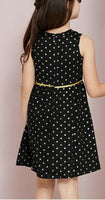 Girls Dress: Size 2Y Gold Glitter Polkadot Black Girls Dress