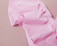 NEW Size 6-9 months Baby Girls Dress Pink Stripe Flutter Sleeve Baby Dress