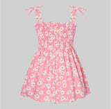 size 6-9 months new baby girls dress 100% cotton pretty daisy pink baby dress