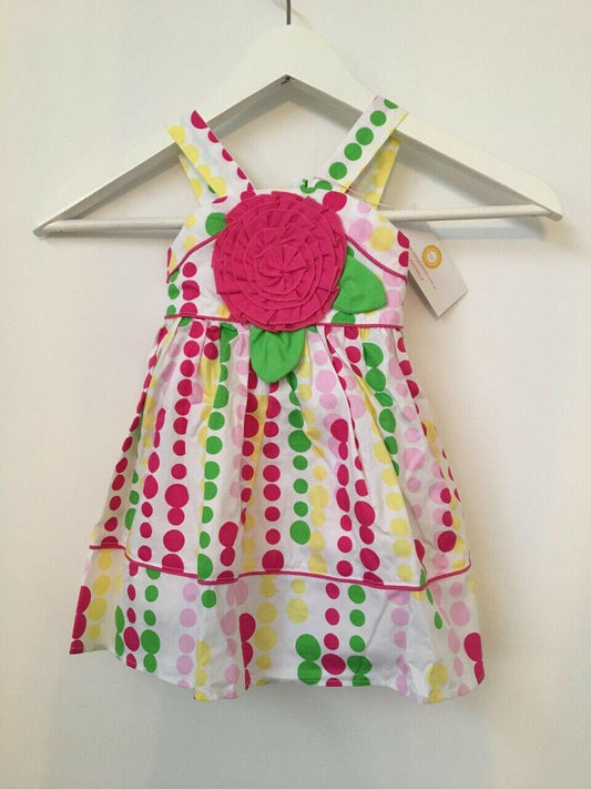 size 18 months Iris & Ivy new baby girls dress colourful dress & bloomer set