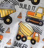 boys hoodie top new construction vehicle print hoodie size 18-24m/3y/4y/5 years