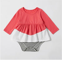 NEW Size 0-3 months Baby Girls Dress Red & White Baby Dress & Headband Set