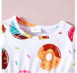 baby girls dress donut print long sleeve baby dress size 6-9m to 18-24 months